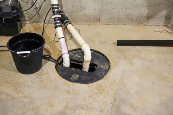 Interior Basement Drainage in Sterling