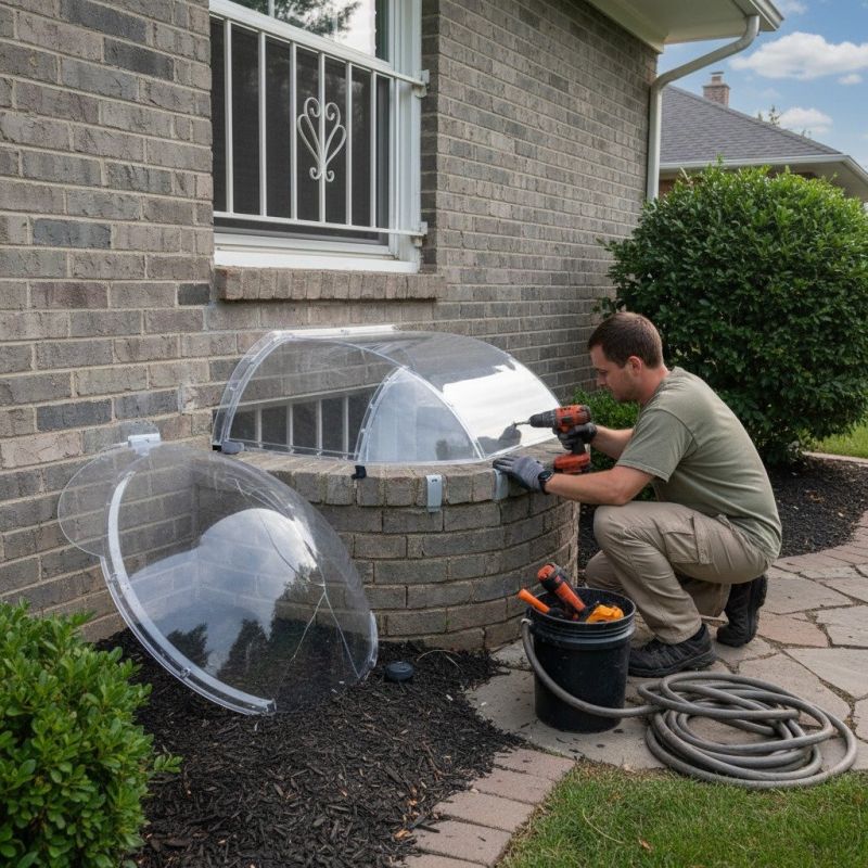 Window Well Cover Installation